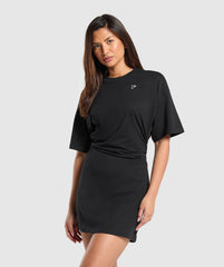 Lifting Longline T-Shirt Dress Black