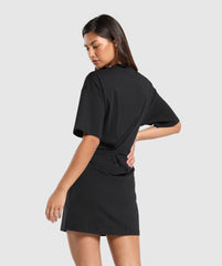 Lifting Longline T-Shirt Dress Black