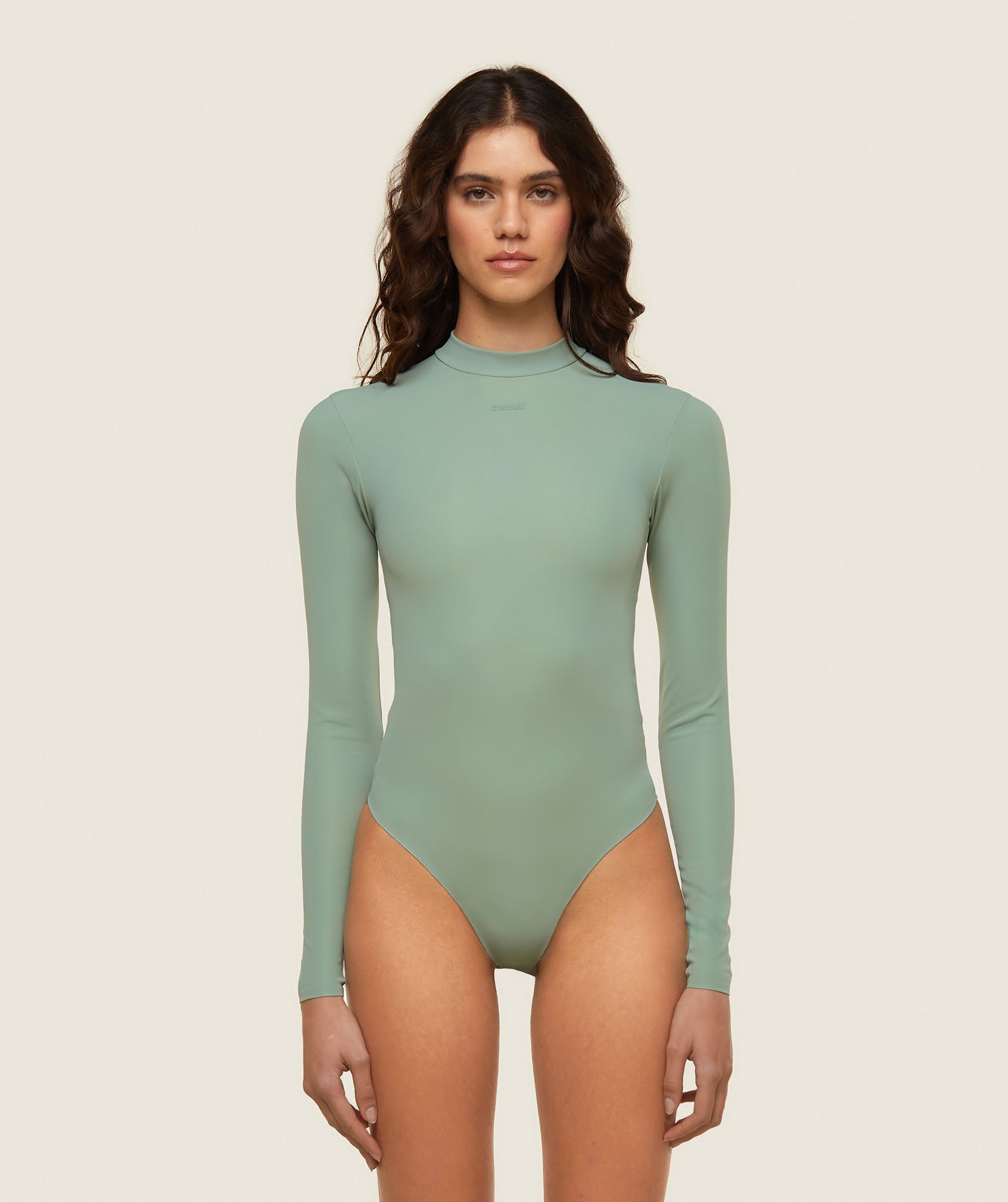 everywear Long Sleeve Active Bodysuit Dollar Green