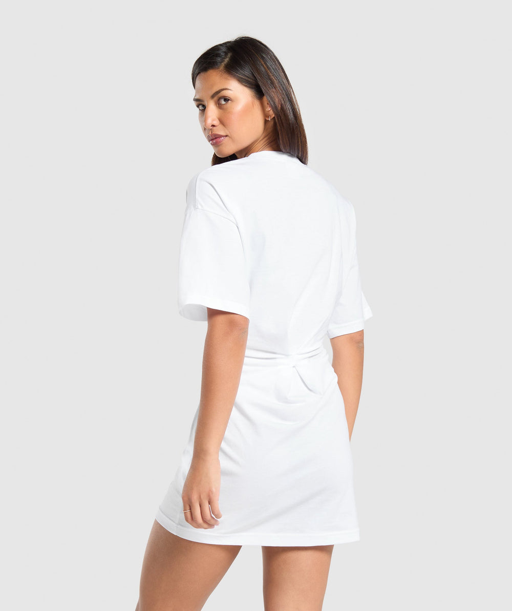 Lifting Longline T-Shirt Dress White