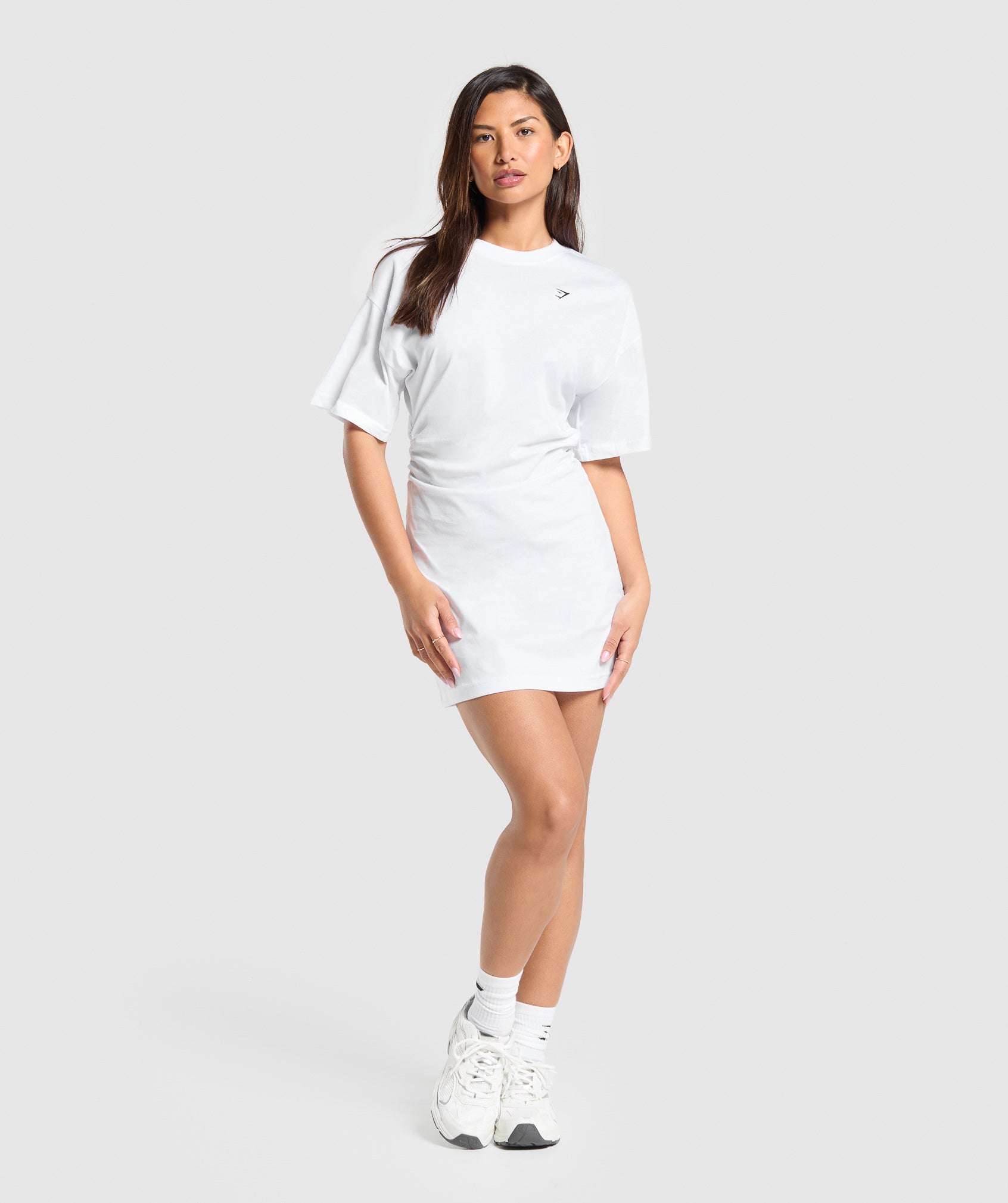 Lifting Longline T-Shirt Dress White