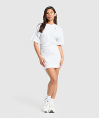 Lifting Longline T-Shirt Dress White