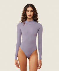 everywear Long Sleeve Active Bodysuit Fog Purple