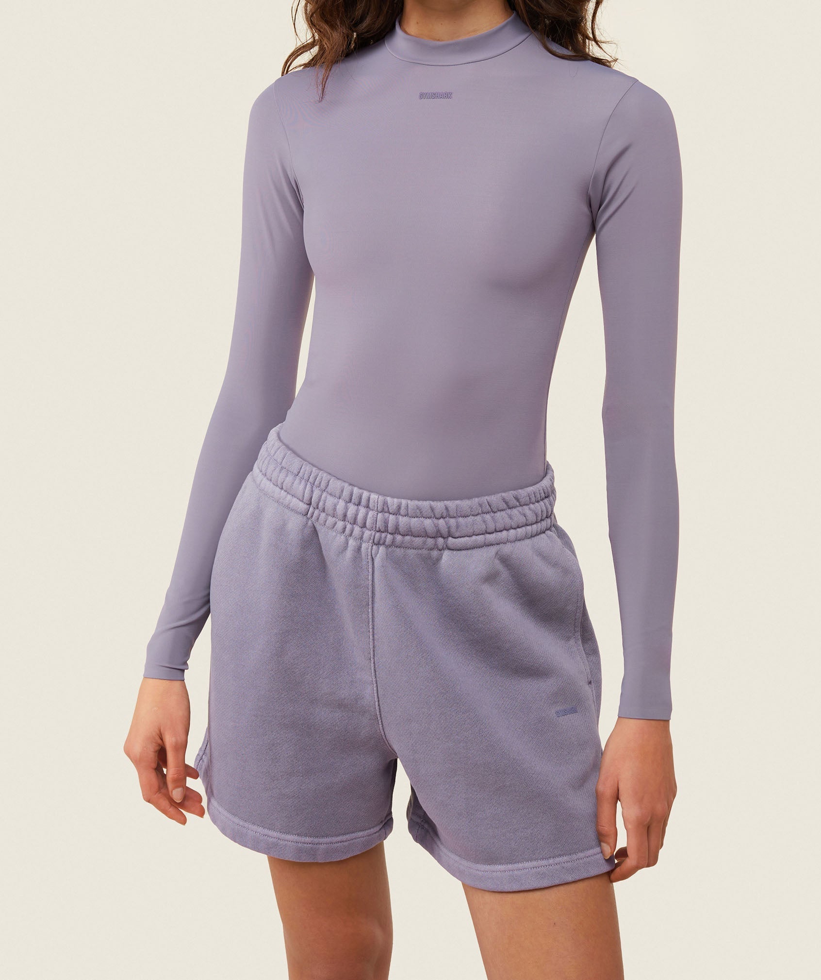 everywear Long Sleeve Active Bodysuit Fog Purple
