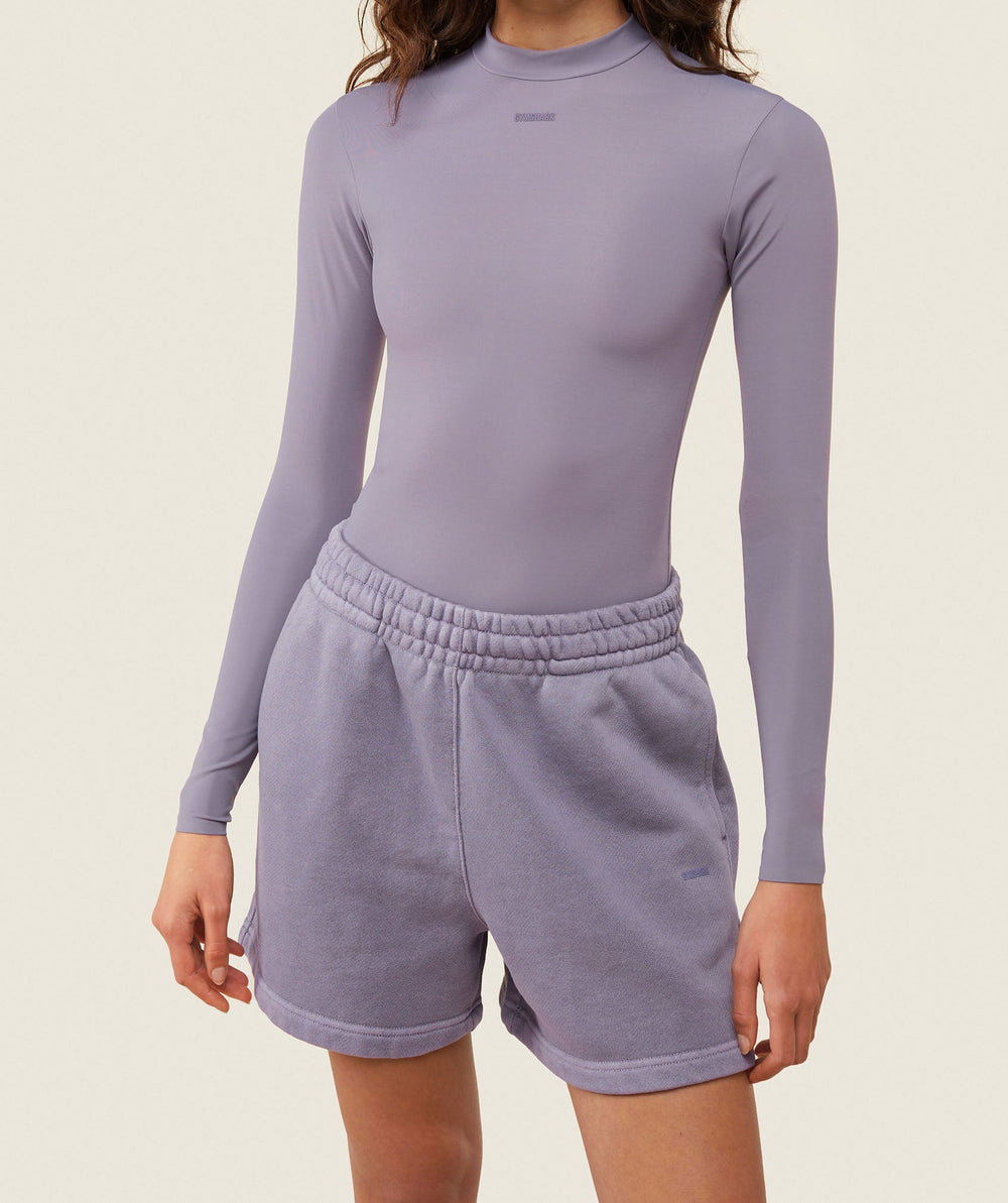 everywear Long Sleeve Active Bodysuit Fog Purple
