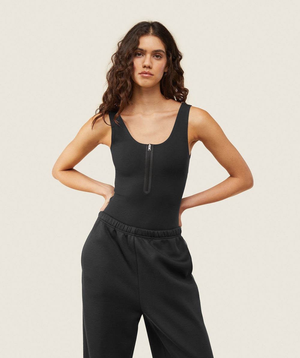 everywear Reversible Zip Leotard Black/Heavy Blue