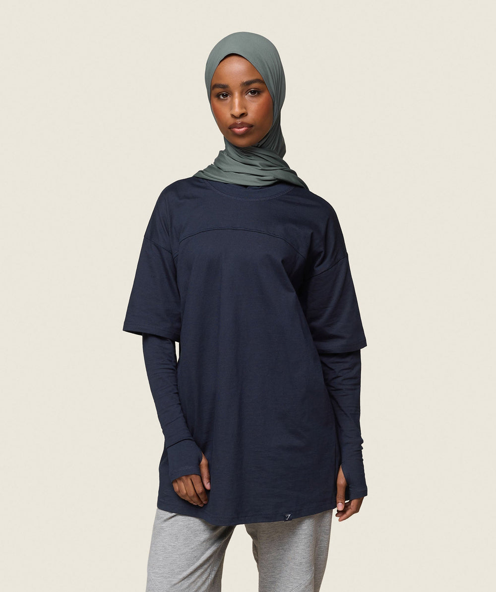 GS x Leana Deeb Oversized T-shirt Midnight Blue