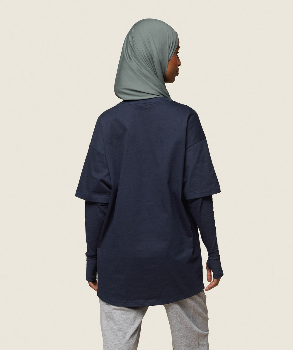 GS x Leana Deeb Oversized T-shirt Midnight Blue
