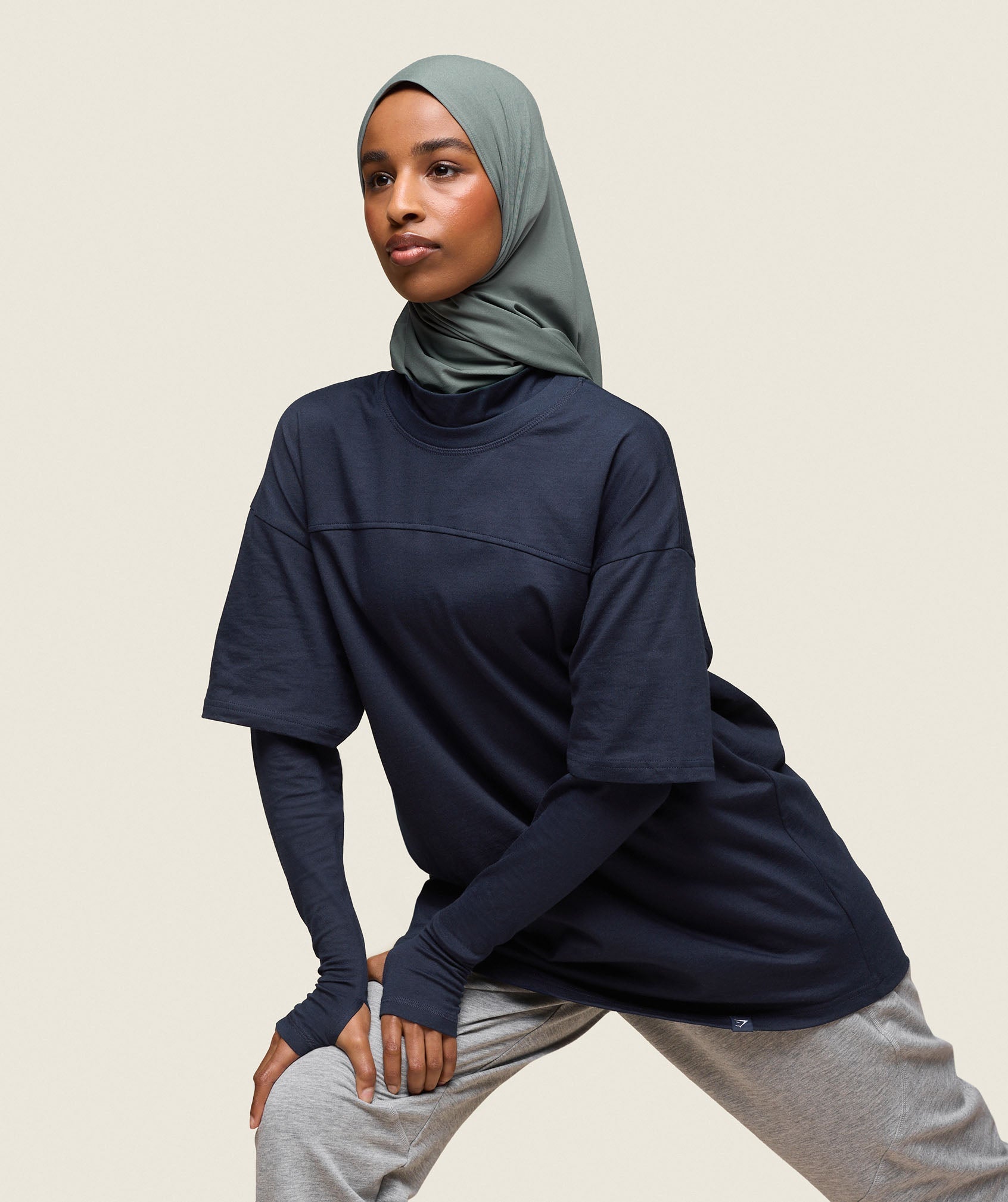 GS x Leana Deeb Oversized T-shirt Midnight Blue