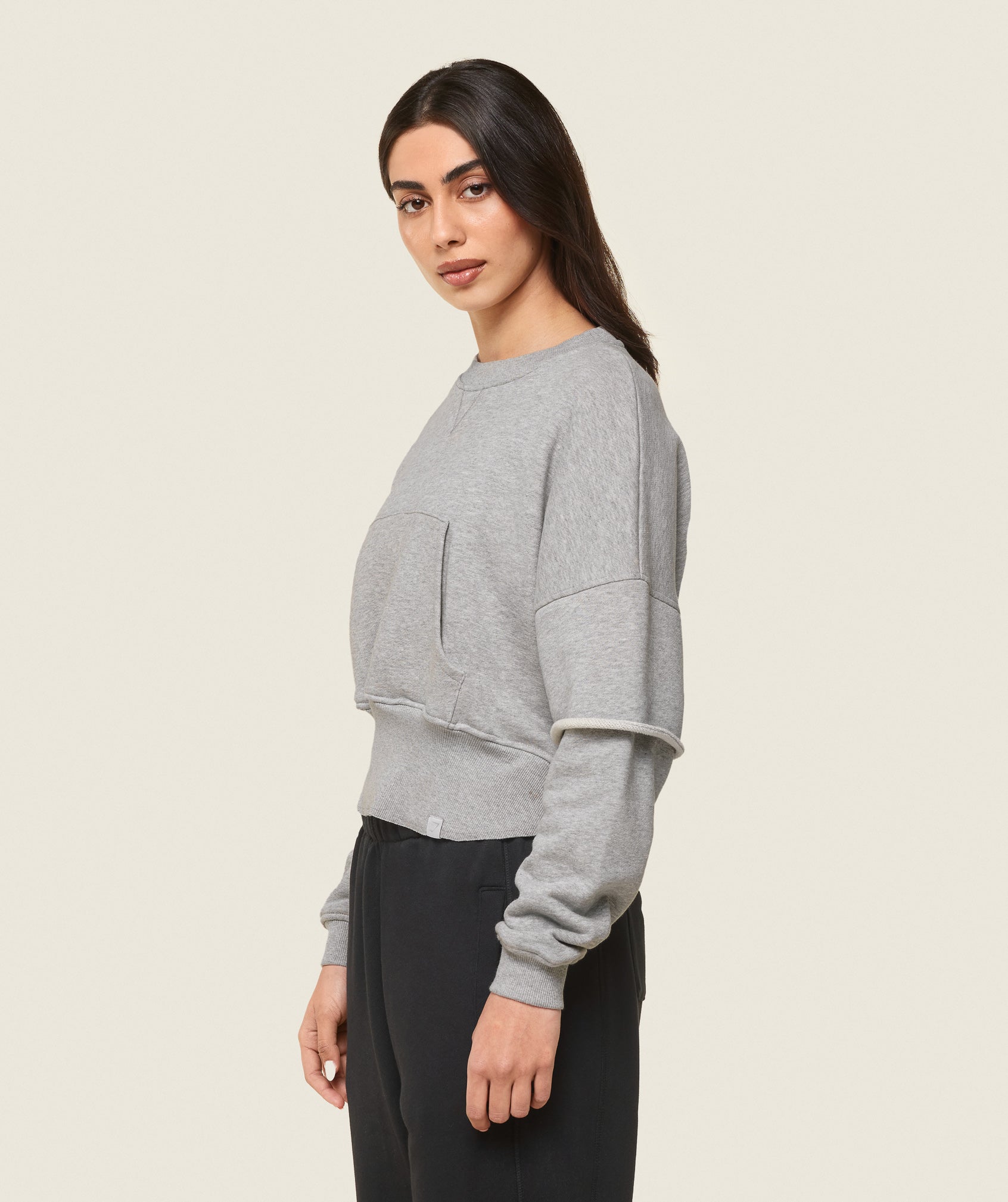 GS x Leana Deeb Sweat Light Grey Marl