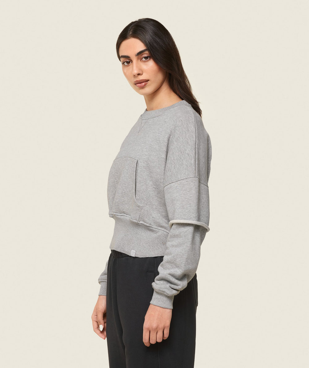 GS x Leana Deeb Sweat Light Grey Marl