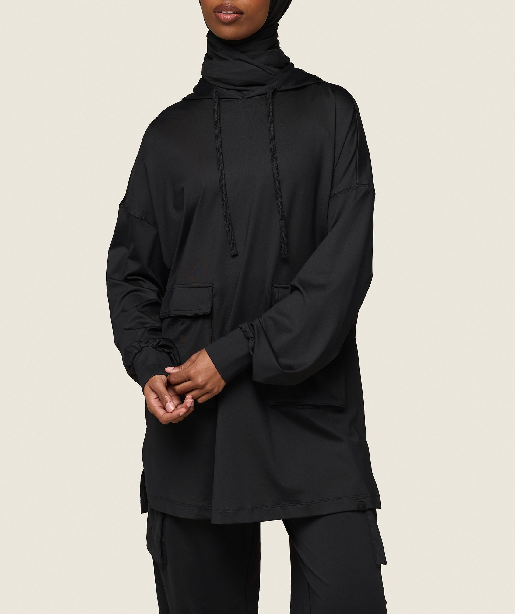 GS x Leana Deeb Oversized Hoodie Black
