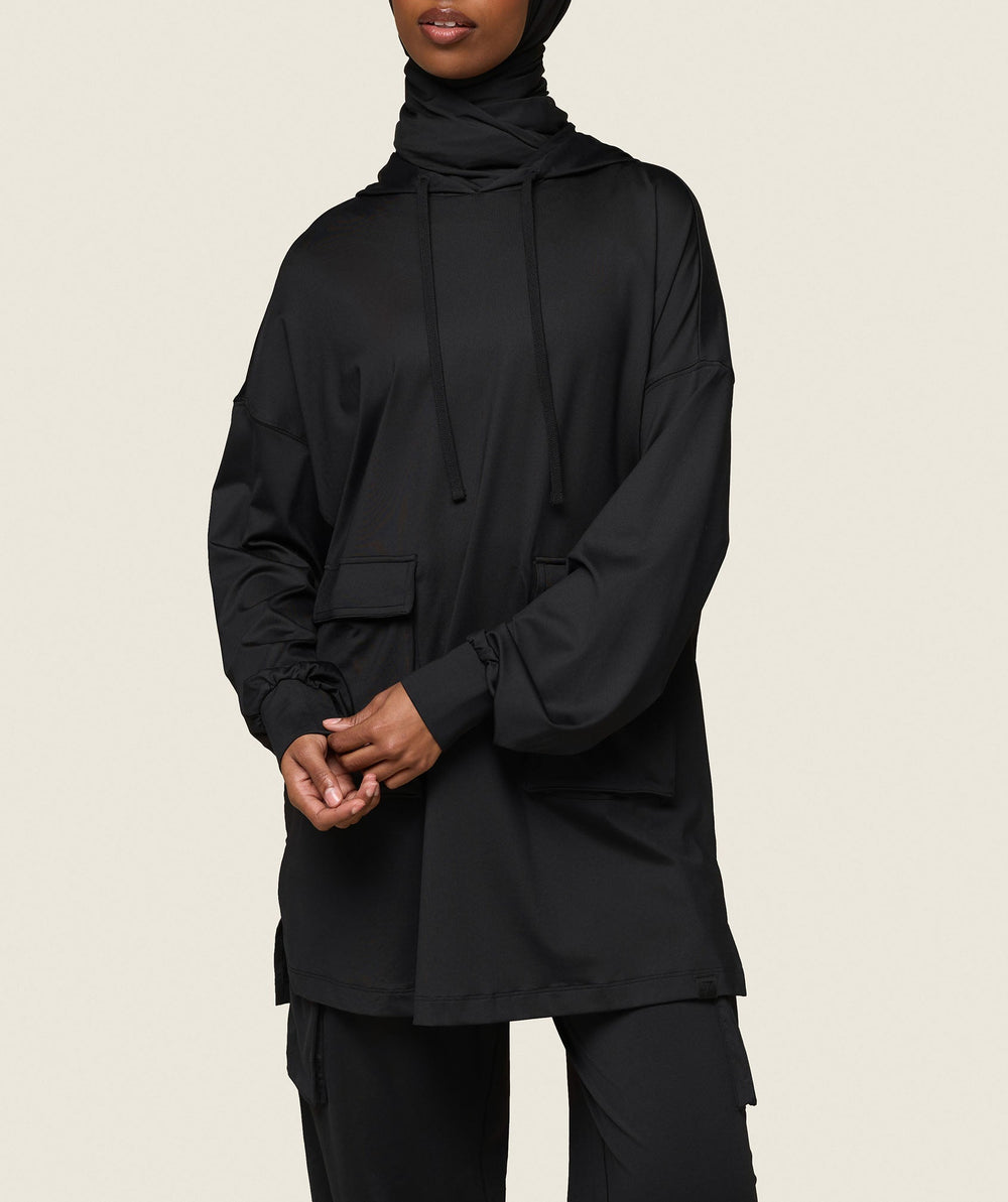 GS x Leana Deeb Oversized Hoodie Black