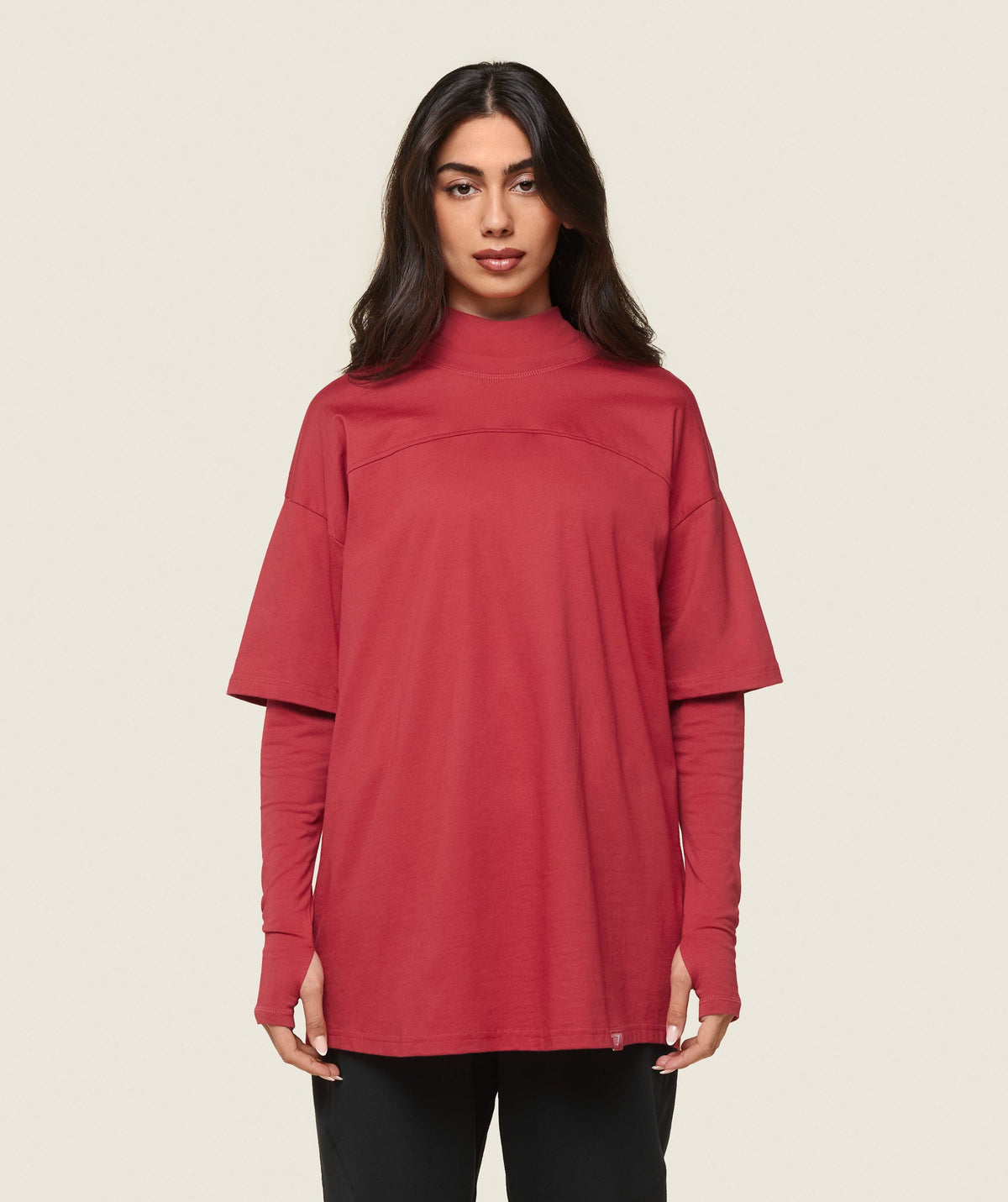 GS x Leana Deeb Oversized T-shirt Vivid Red