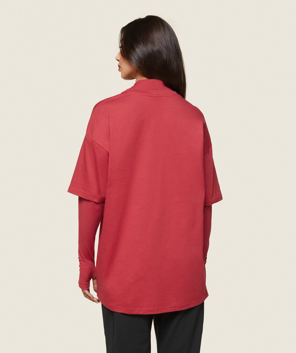 GS x Leana Deeb Oversized T-shirt Vivid Red