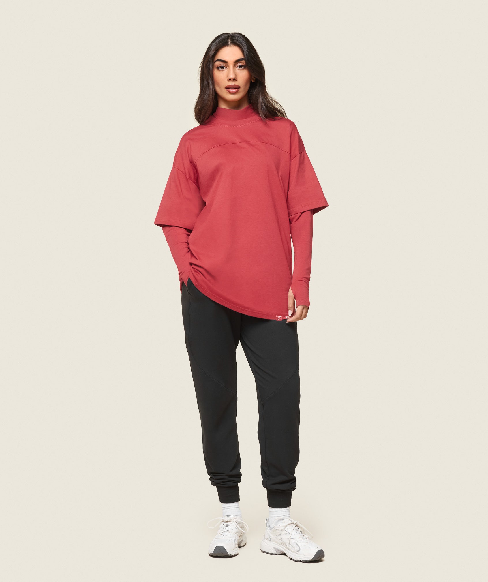 GS x Leana Deeb Oversized T-shirt Vivid Red
