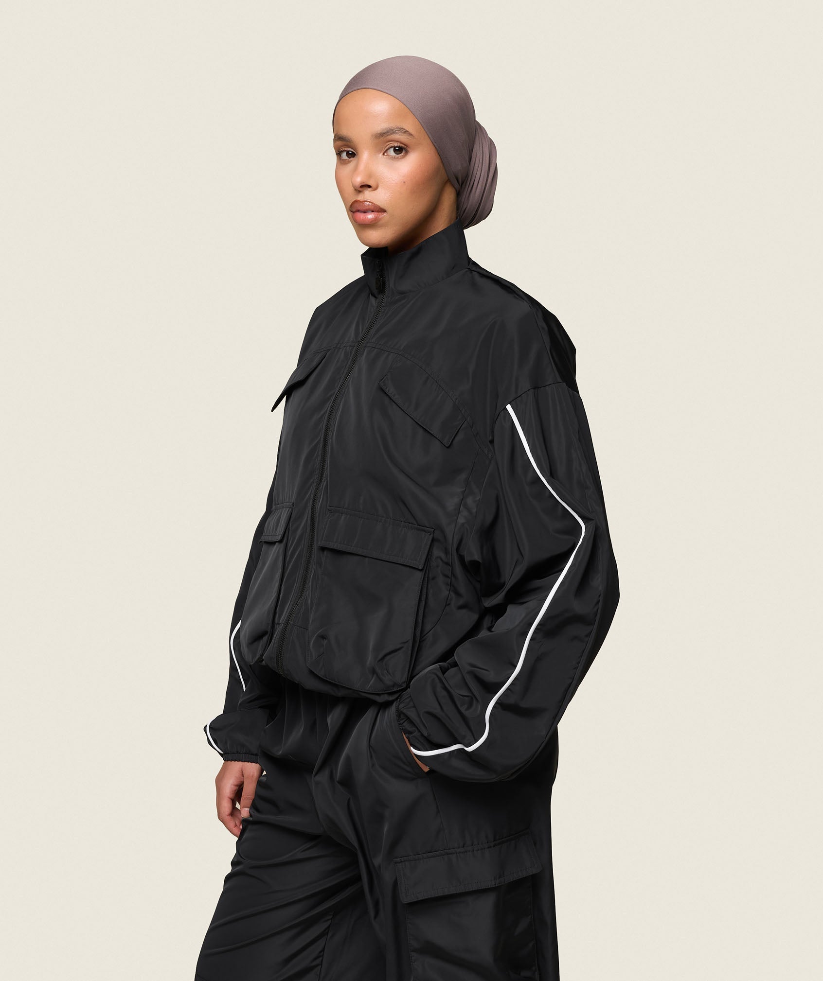 GS x Leana Deeb Woven Jacket Black