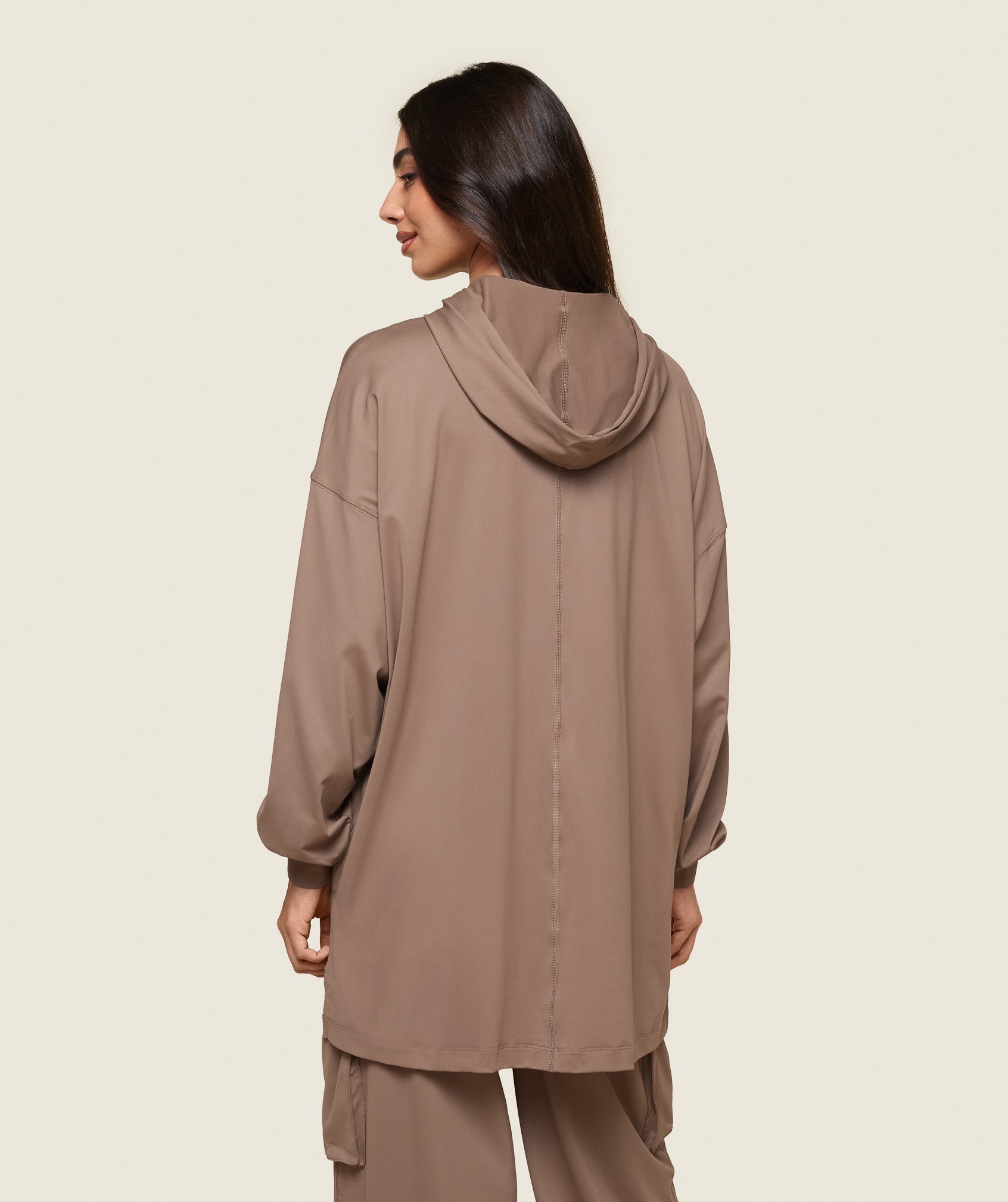 GS x Leana Deeb Oversized Hoodie Soul Brown