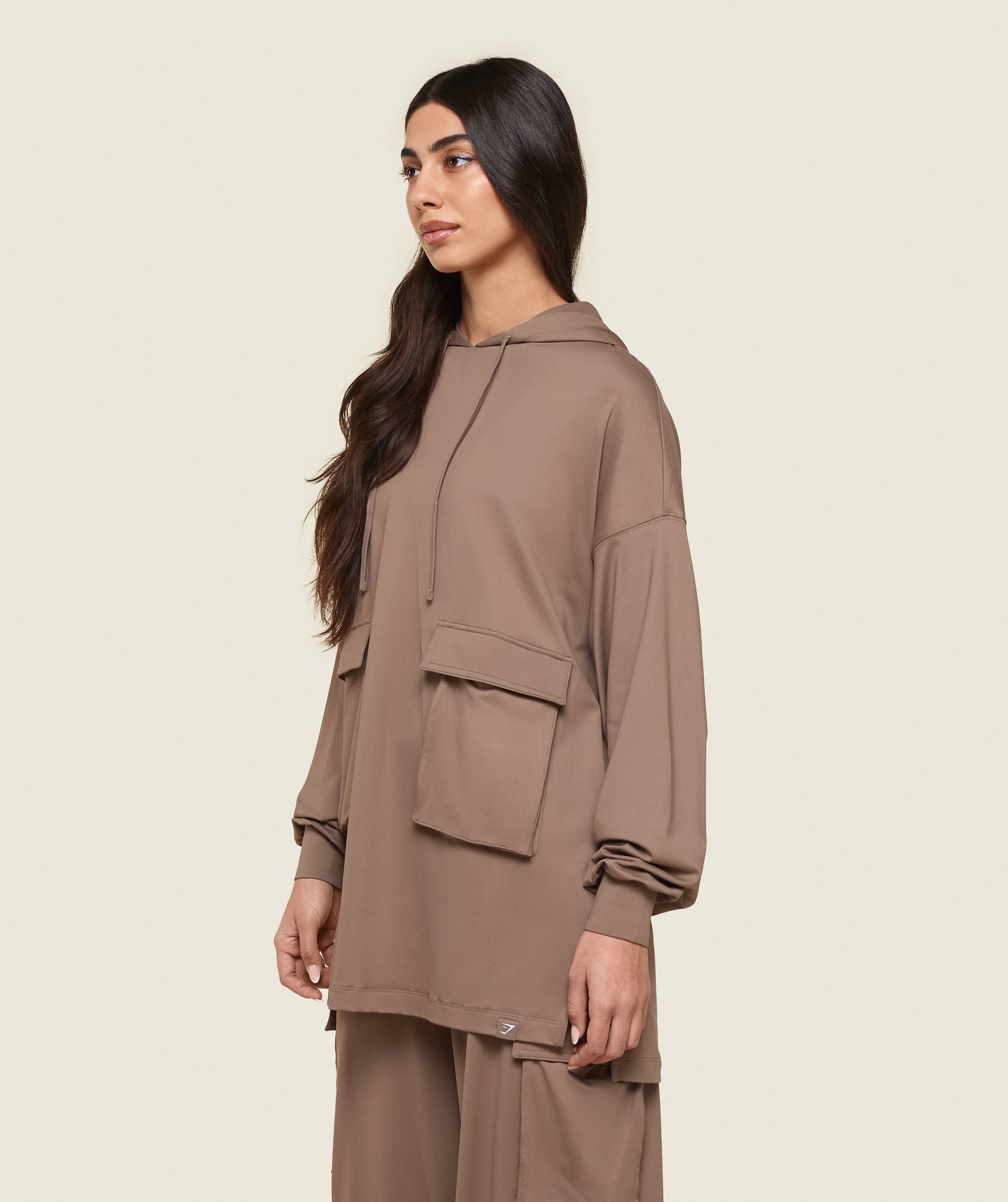 GS x Leana Deeb Oversized Hoodie Soul Brown