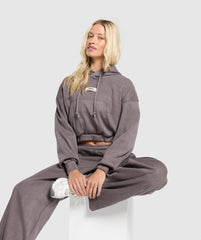 Rest Day Ribbed Hoodie Brushed Purple