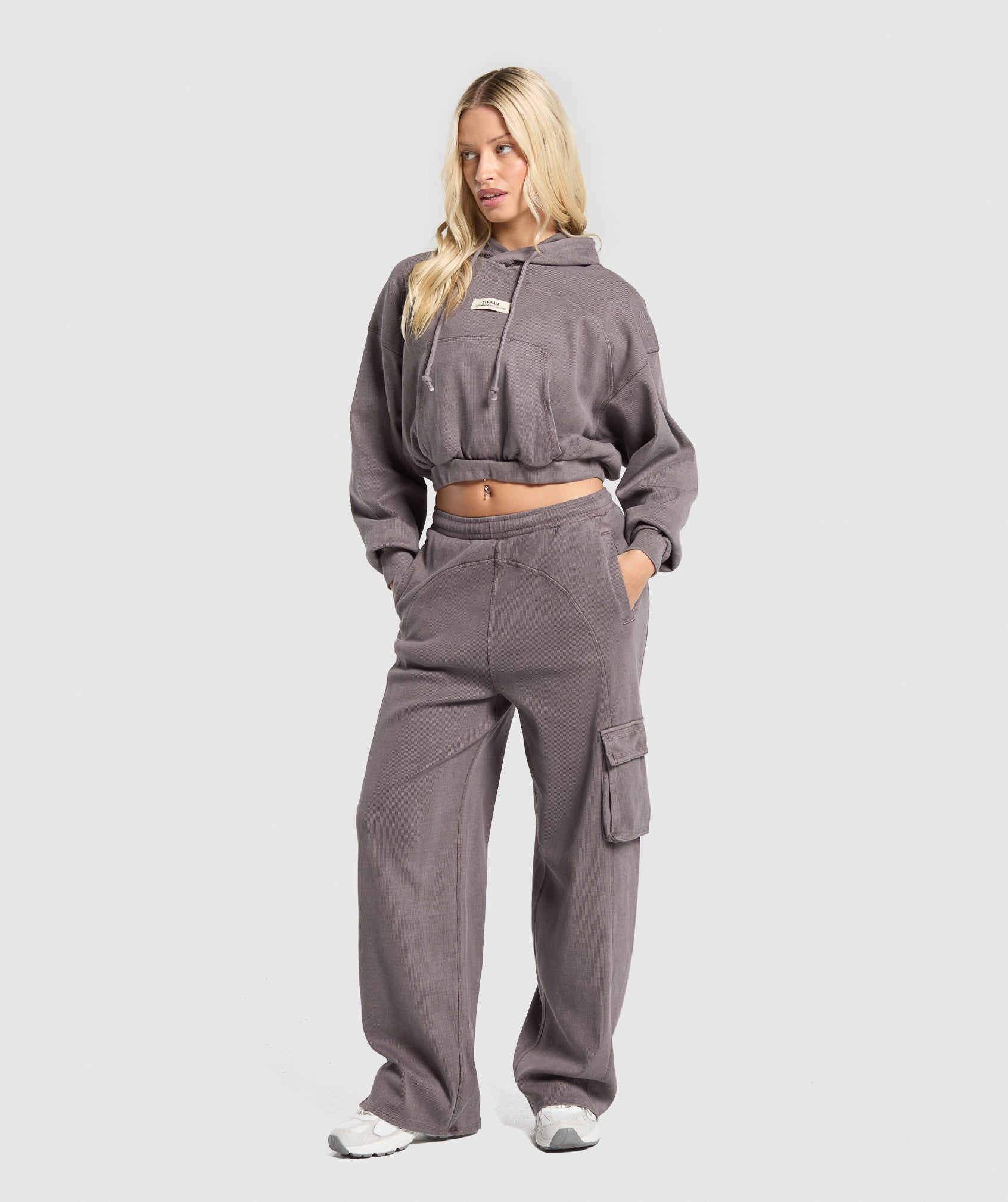 Rest Day Ribbed Hoodie Brushed Purple