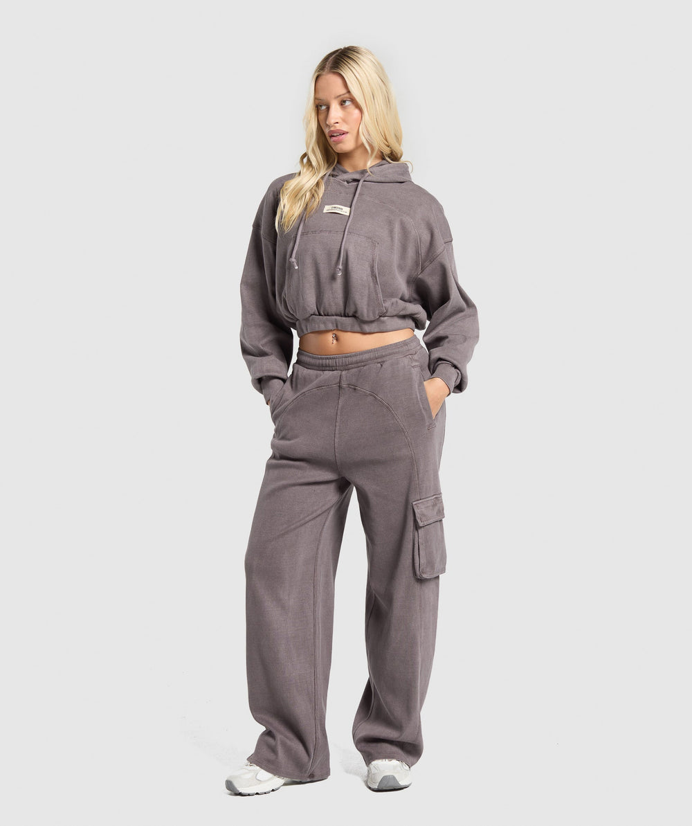 Rest Day Ribbed Hoodie Brushed Purple