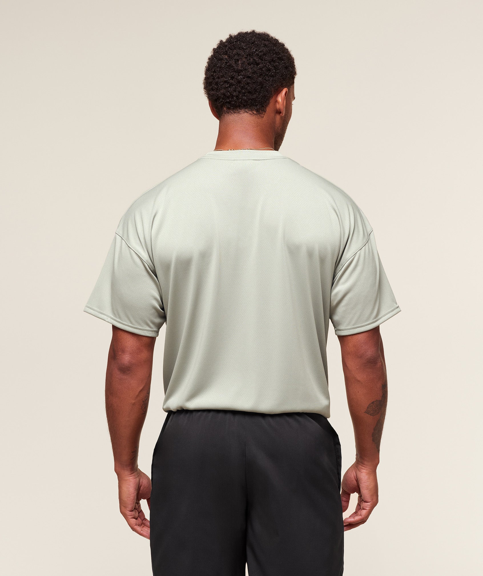 Oversized Performance T-Shirt Stone Grey