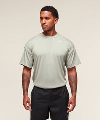 Oversized Performance T-Shirt Stone Grey