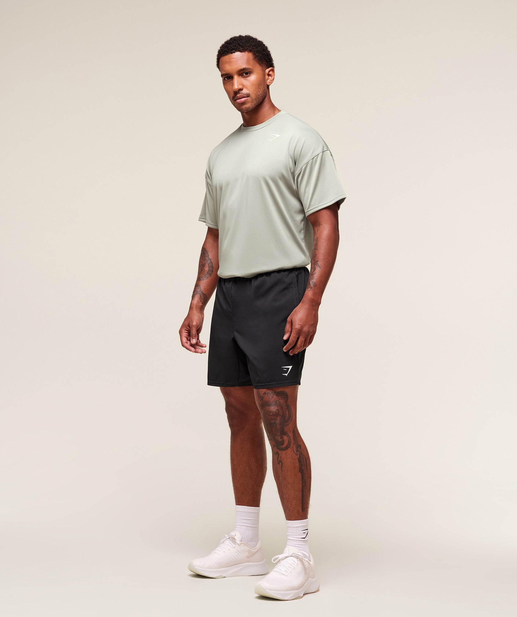 Oversized Performance T-Shirt Stone Grey