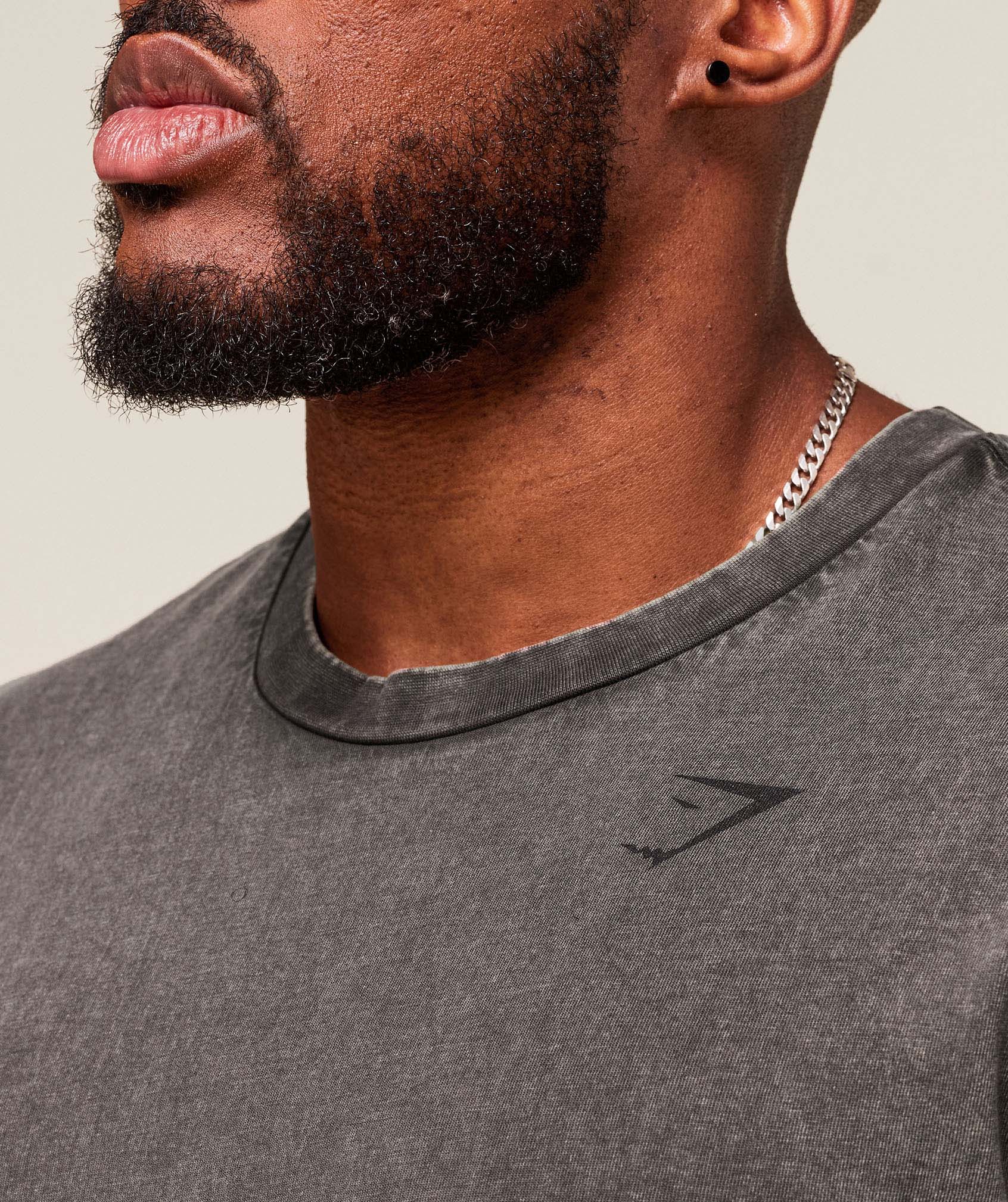 Power Washed T-Shirt Onyx Grey/Acid Wash Small Ball
