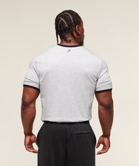 XXL Strength Dept Ringer T-Shirt Light Grey Core Marl