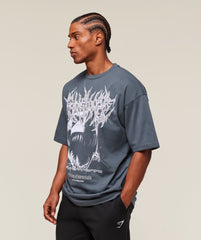 Carlos Belcast x Rest Day Essential T-Shirt Titanium Blue