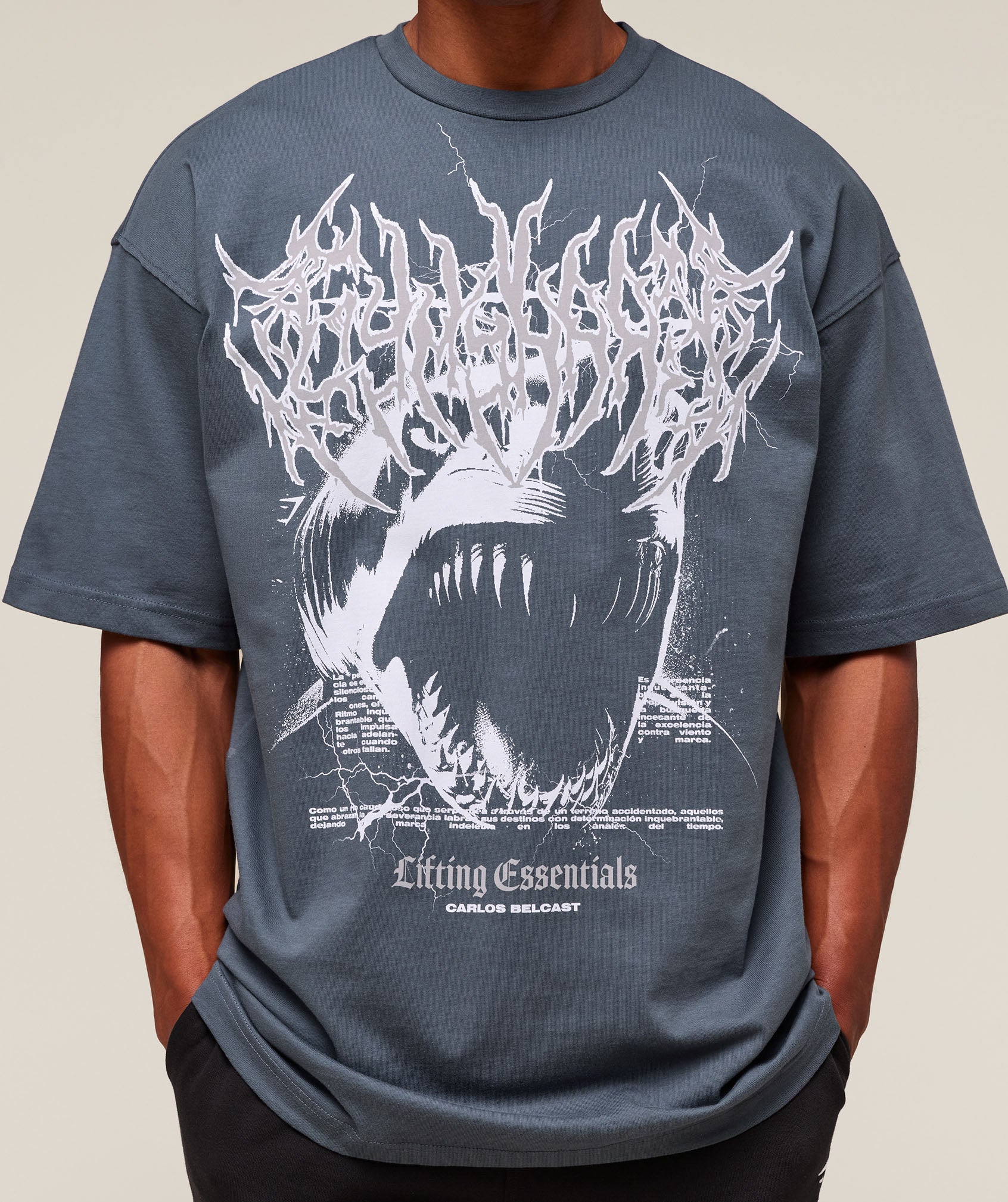 Carlos Belcast x Rest Day Essential T-Shirt Titanium Blue
