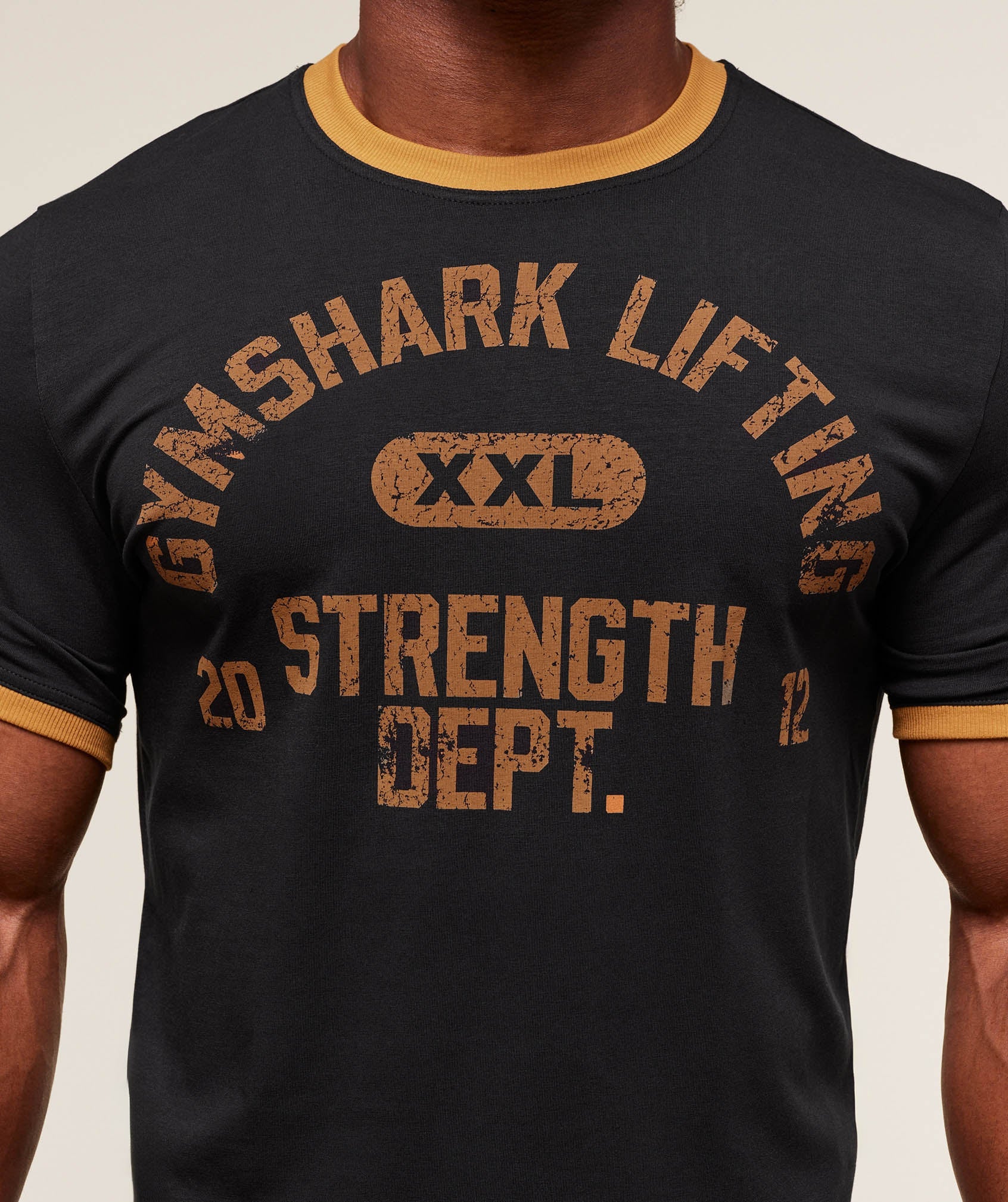 XXL Strength Dept Ringer T-Shirt Black