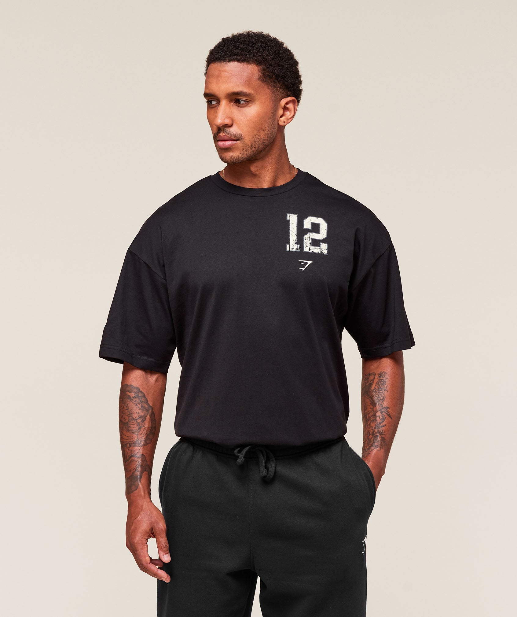 Collegiate Graphic T-shirt Black