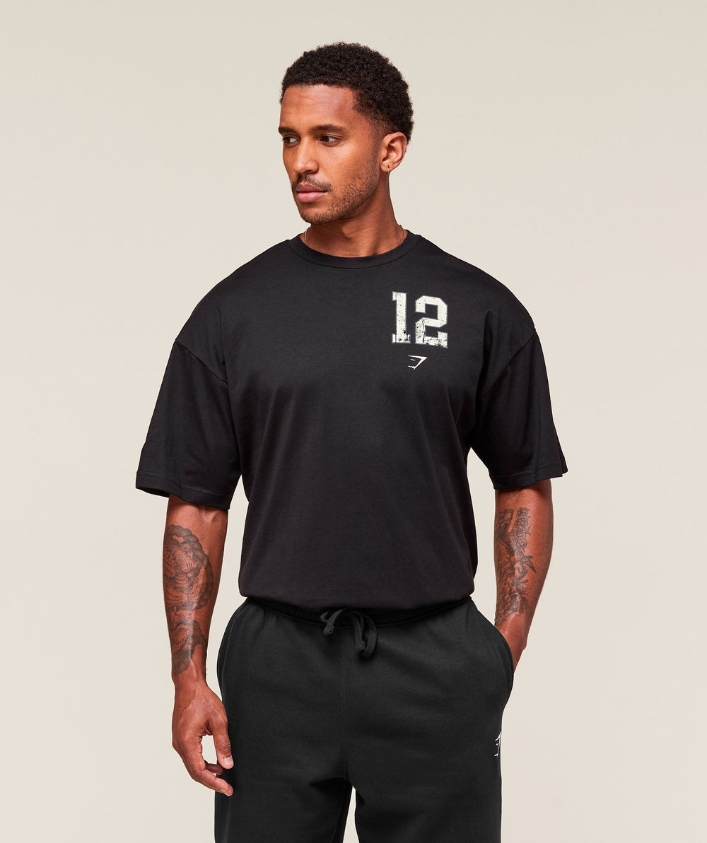 Collegiate Graphic T-shirt Black