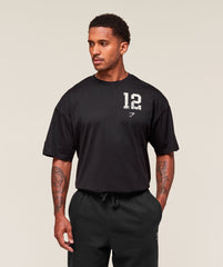 Collegiate Graphic T-shirt Black