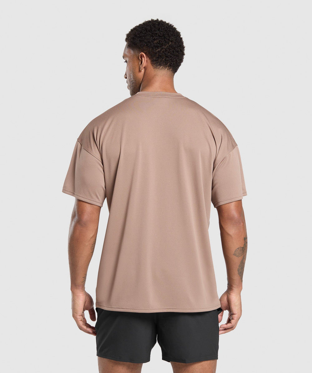 Oversized Performance T-Shirt Mocha Mauve