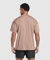 Oversized Performance T-Shirt Mocha Mauve
