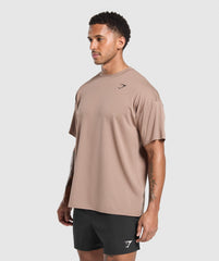 Oversized Performance T-Shirt Mocha Mauve