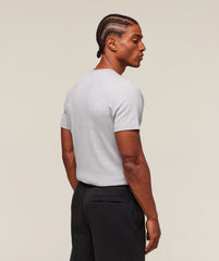 Premium Ribbed T-Shirt Light Grey Core Marl