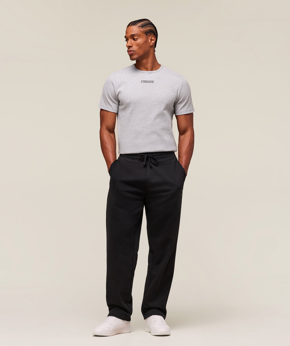 Premium Ribbed T-Shirt Light Grey Core Marl