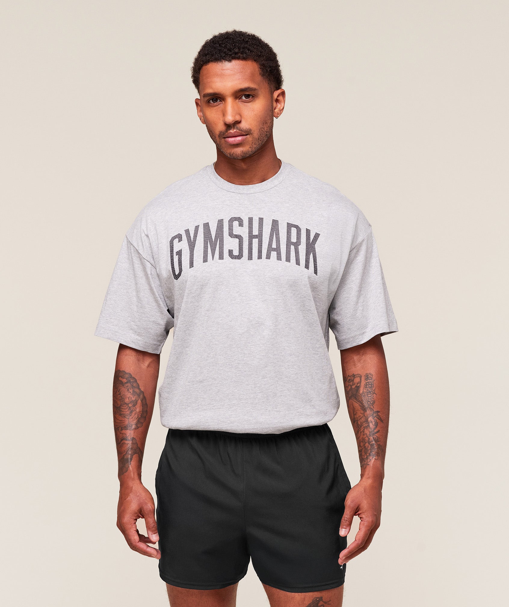 Worn Graphic T-Shirt Light Grey Core Marl
