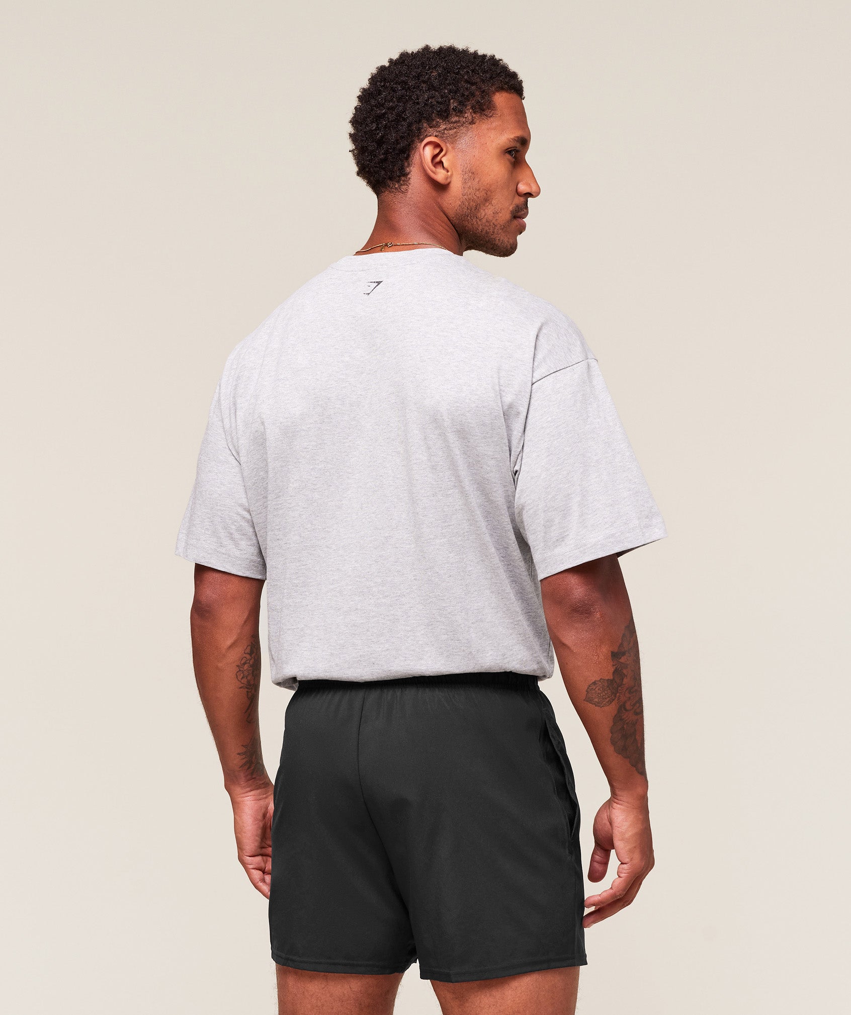 Worn Graphic T-Shirt Light Grey Core Marl