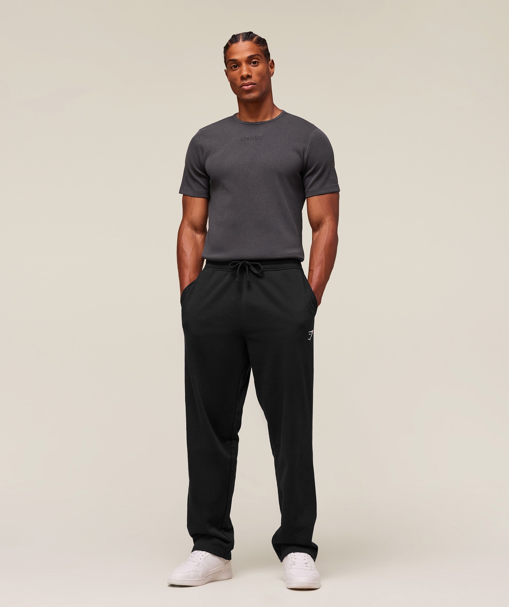 Premium Washed Ribbed T-Shirt Onyx Grey