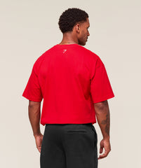 Worn Graphic T-Shirt Athletic Red