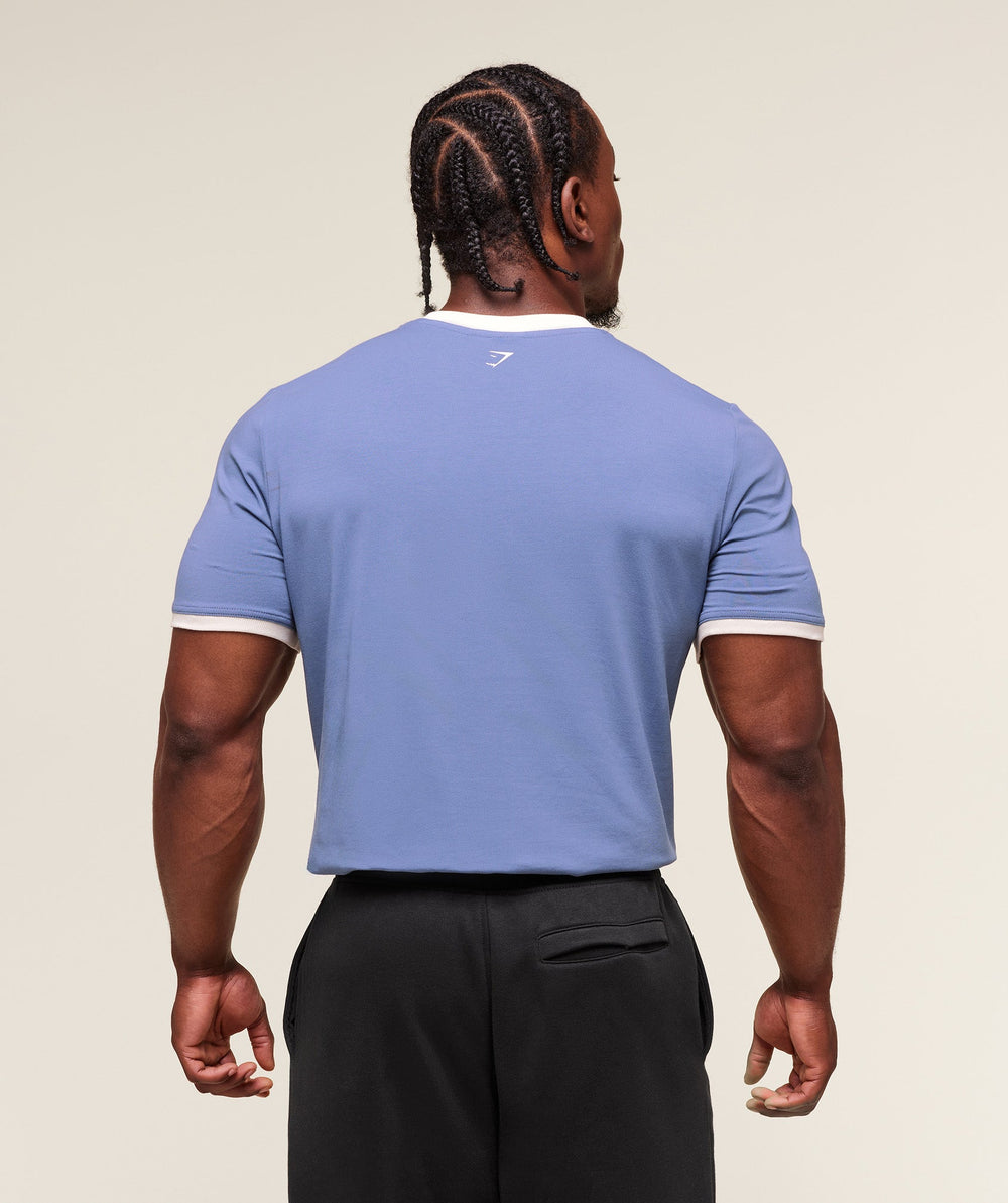 XXL Strength Dept Ringer T-Shirt Worn Blue