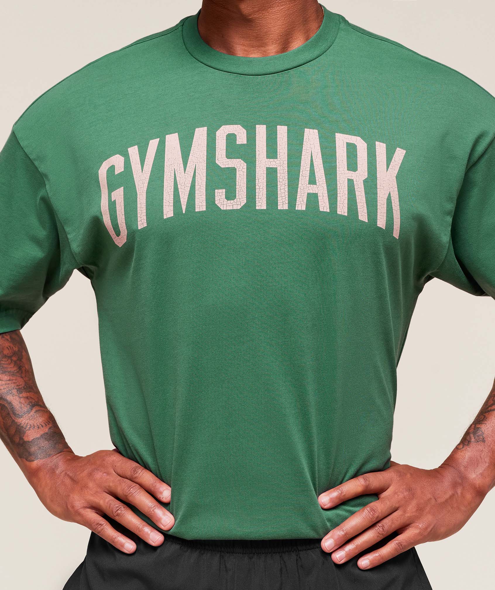 Worn Graphic T-Shirt Lift Green