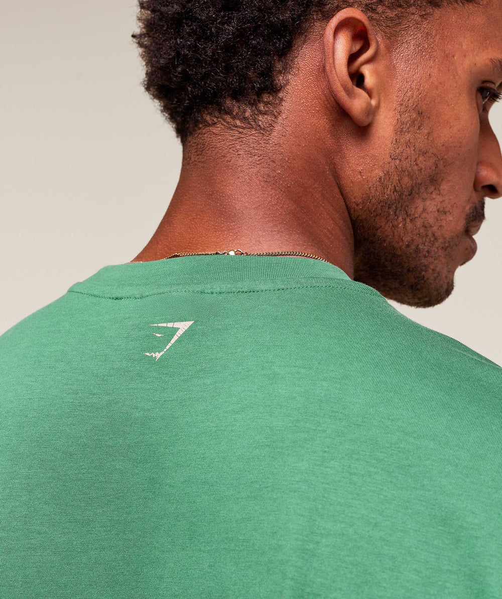 Worn Graphic T-Shirt Lift Green