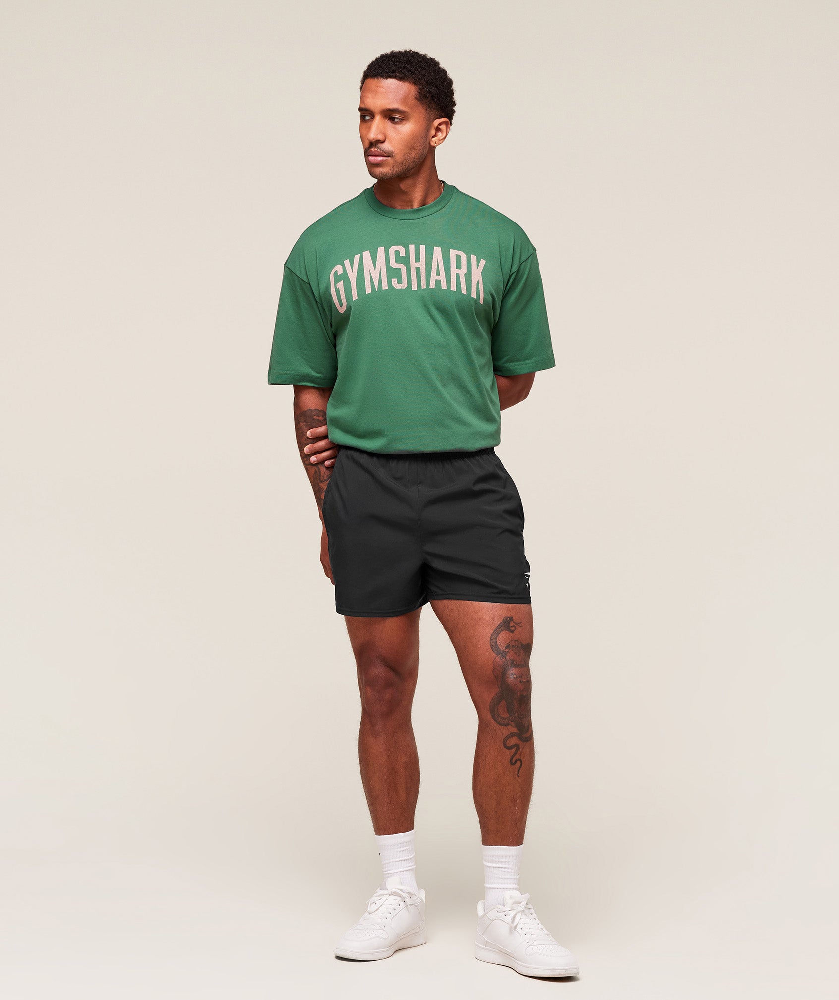 Worn Graphic T-Shirt Lift Green